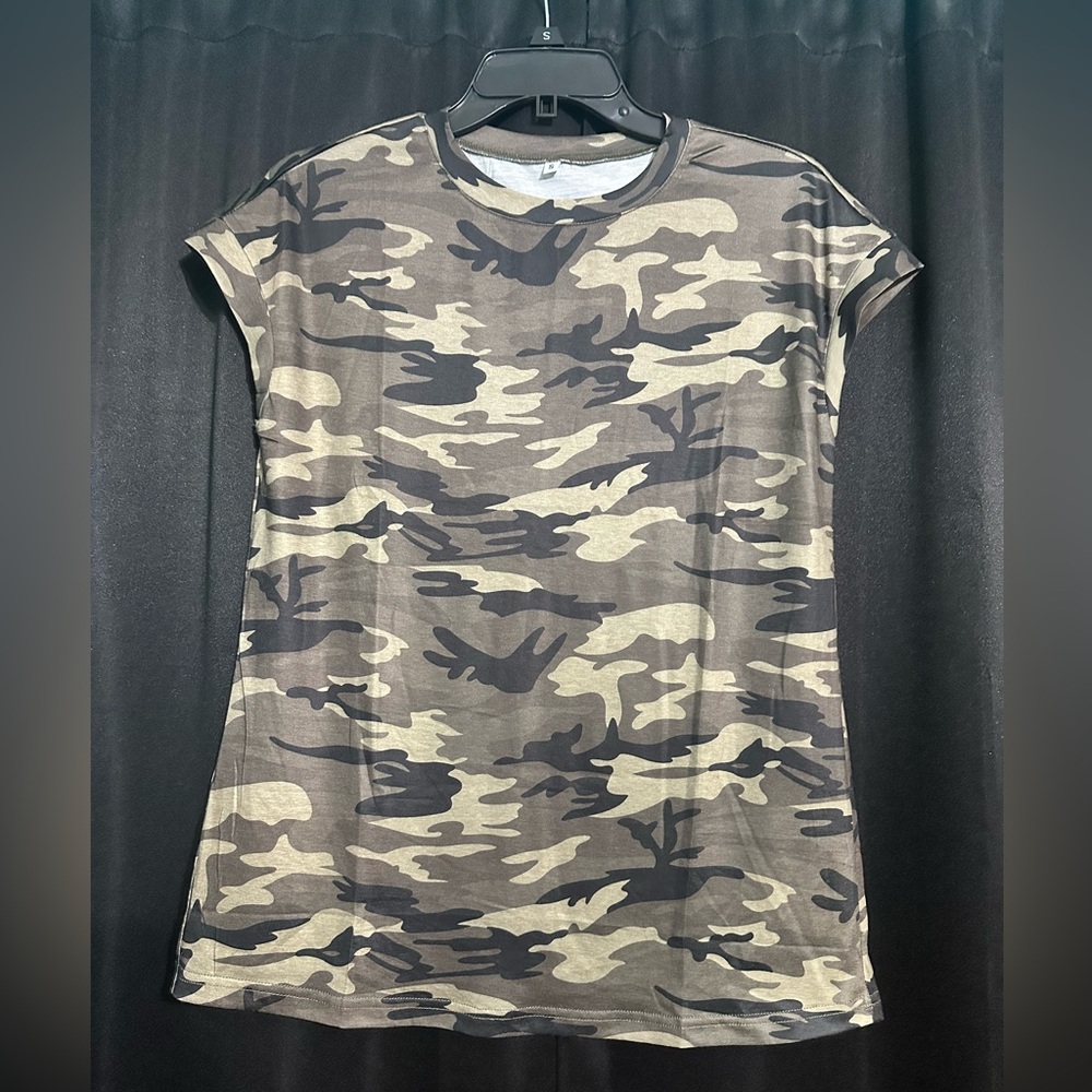 Camouflage Print Women's Top